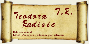 Teodora Radišić vizit kartica